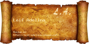 Leif Adelina névjegykártya